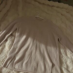 Lululemon Athletica Cream Crew Neck Sweater